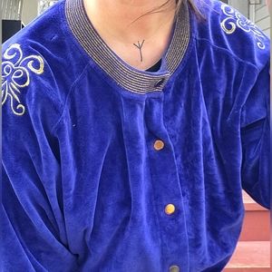 Vintage velour sweater size Large